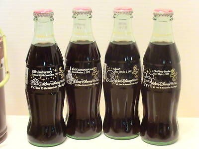 Newly listed Disney World 25th Anniversary   4 coke bottle set