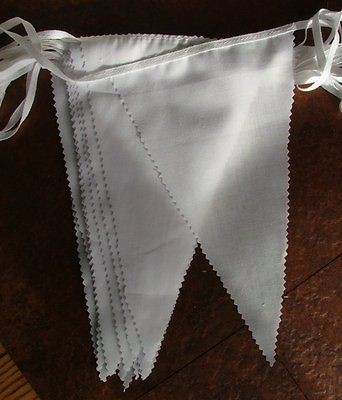 white fabric bunting flags christening wedding p p free from