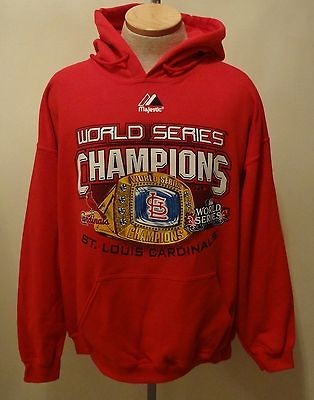 2011 World Series Champions St Louis Cardinals Red Hooded Sweatshirt 