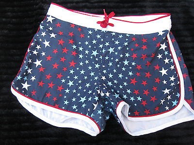 OLD NAVY Girls sz size 14 Patriotic America Stars Flag Shorts