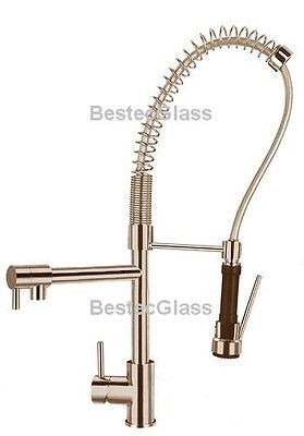  Style Brushed Nickel Kitchen Wet Bar Sink Pre rinse Spray Faucet