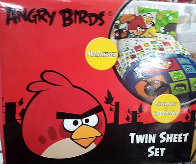 angry birds twin size sheet set  35