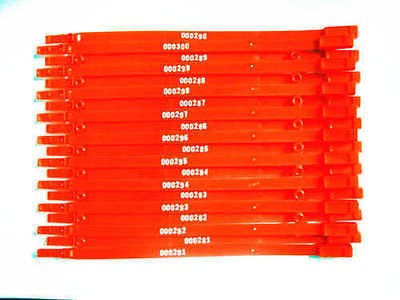 25pcs New RED Plastic Security Seal container truck seal 7*206mm