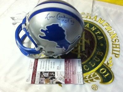 Lou Creekmur (d) Joe Schmidt HOFers~Autographed Detroit Lions Helmet 
