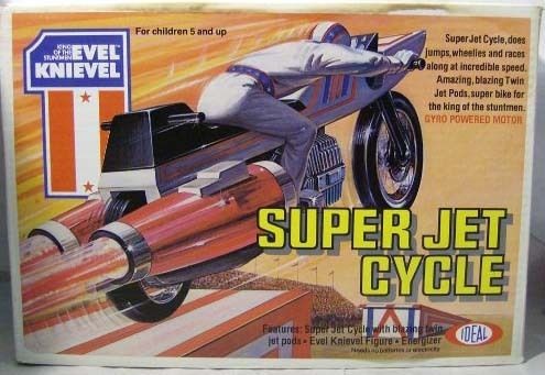 Evel Knievel Vintage Super Jet Cycle with Figure Ideal (Mint In 