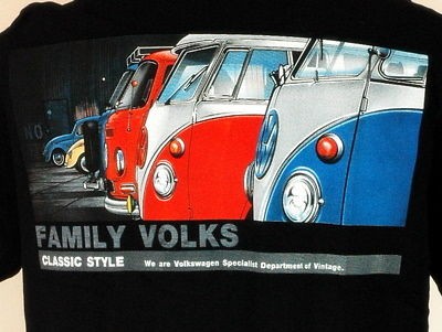 vw kombi blue van camper poncho t shirt vwg015 vwg016