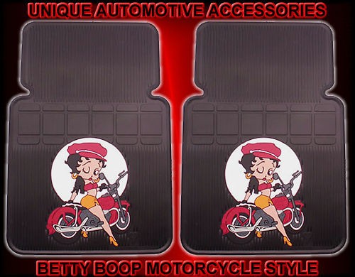 2pc betty boop motorcycle style front car floor mats time