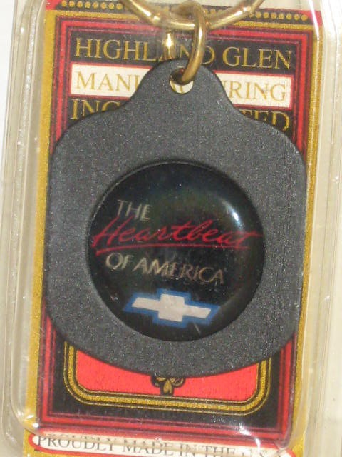 Highland Glen The Heartbeat of America Cheverolet Logo Key Ring 