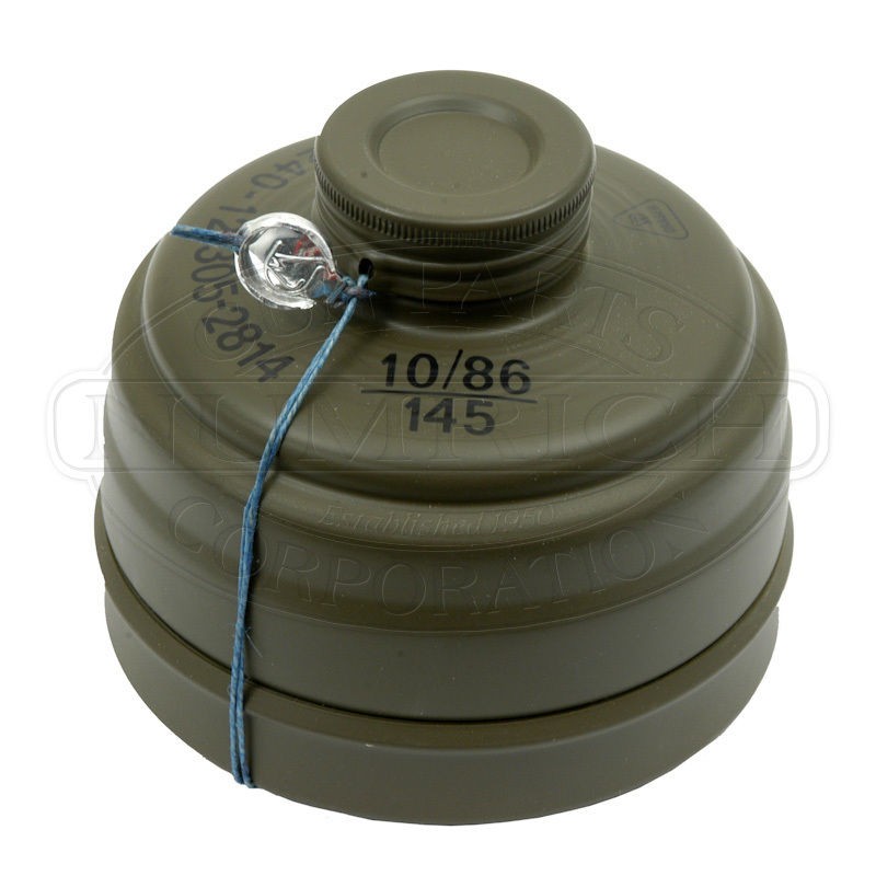 surplus drager 40mm nbc gas mask filter canister time left