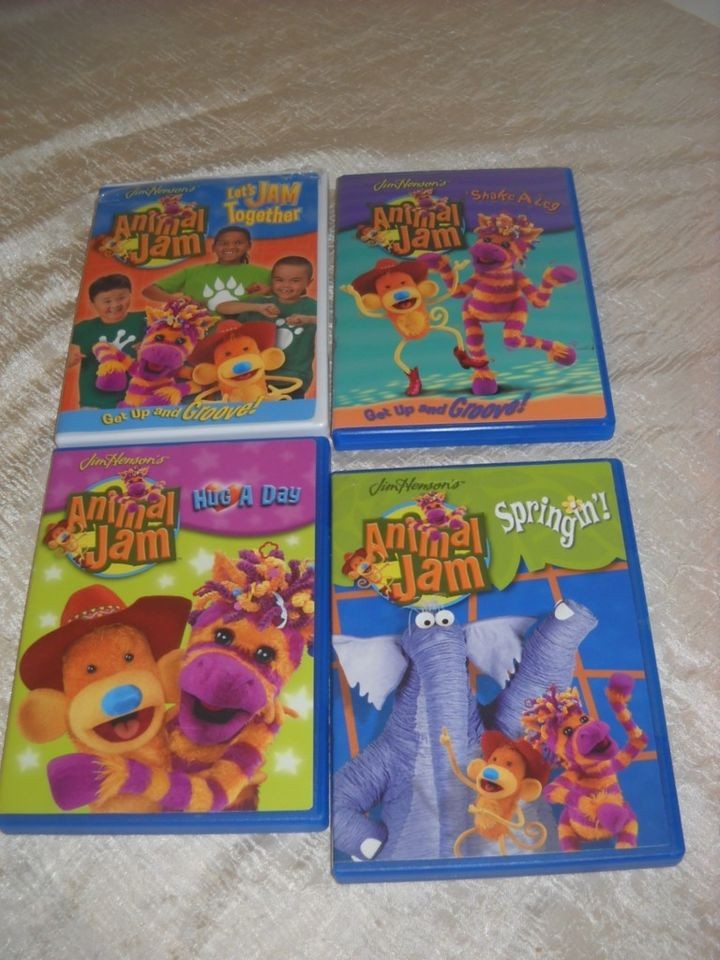 animal jam dvd lot of 4 htf jim henson time