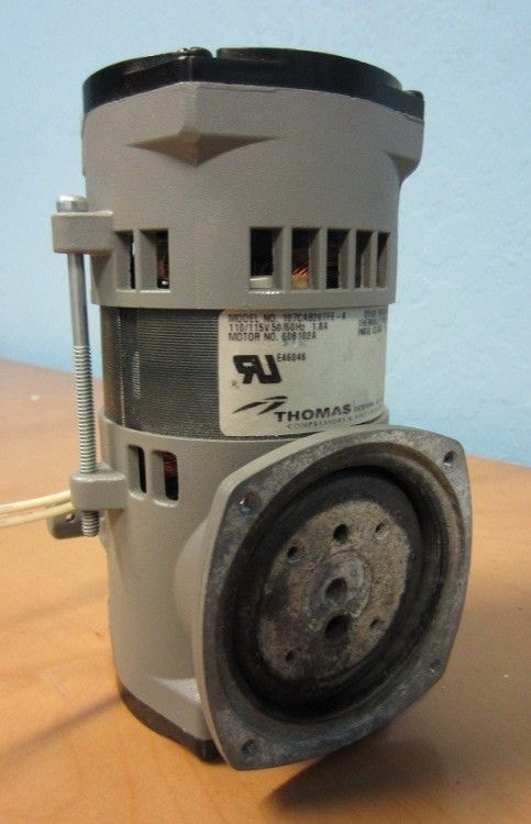 Thomas 107CAB20TFE A Diaphragm Compressor Vacuum Pump 110 115VAC 50 