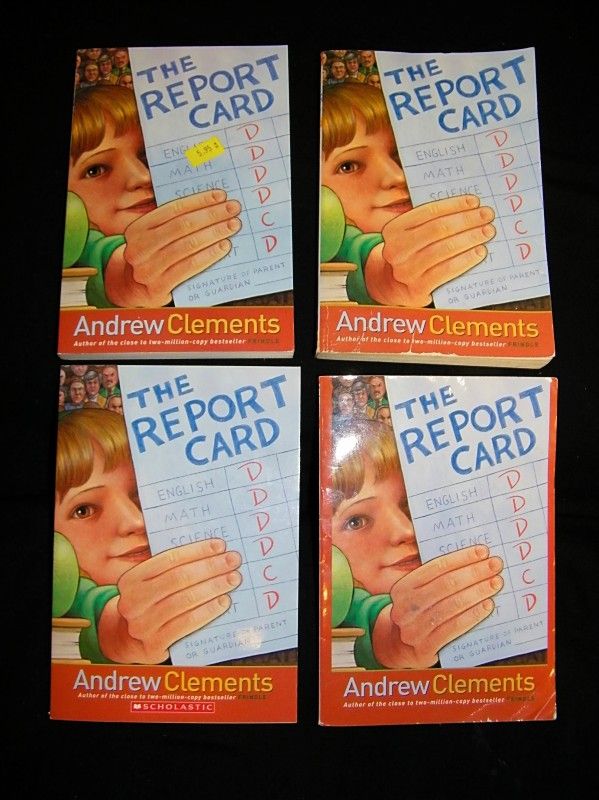 The Report Card Andrew Clements Guided Reading Set of 4 AR Accelerated 