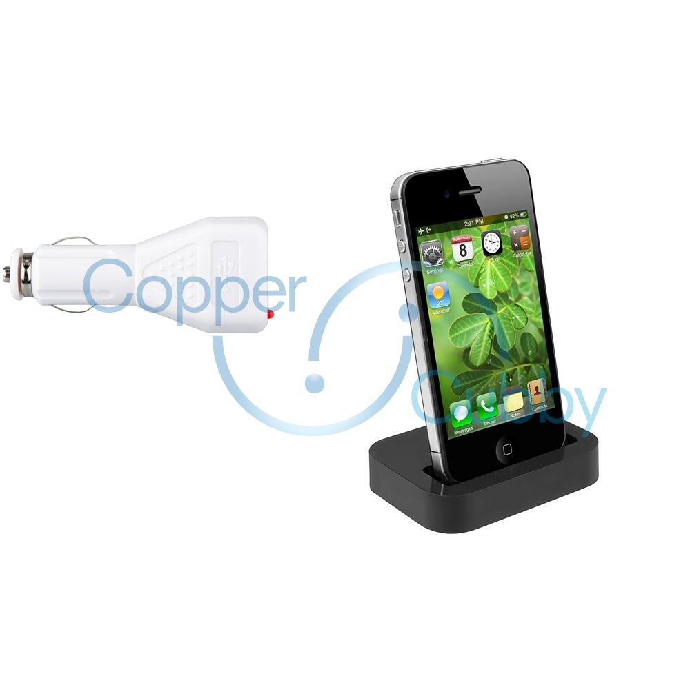   USB Car Charger Kit for Apple iPhone 4 4G 4S s 4th Gen iOS