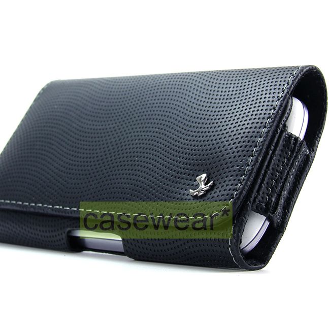 Luxmo Leather Pouch LU9HBK Belt Clip Case for Apple iPhone 4S 4 3GS 3G 