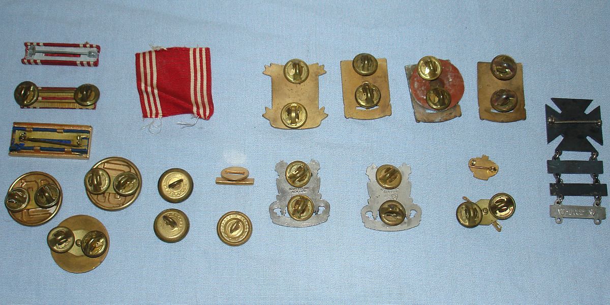   Awards Badges Buttons Metal Medals Clutch Pins Cloth Ribbons Lot