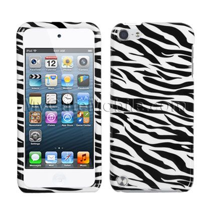 apple ipod touch 5th gen case black zebra hard snap on faceplate cover