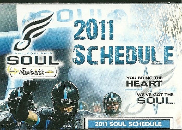 Arena Football League AFL Philadelphia Soul 2011 Pocket Football 