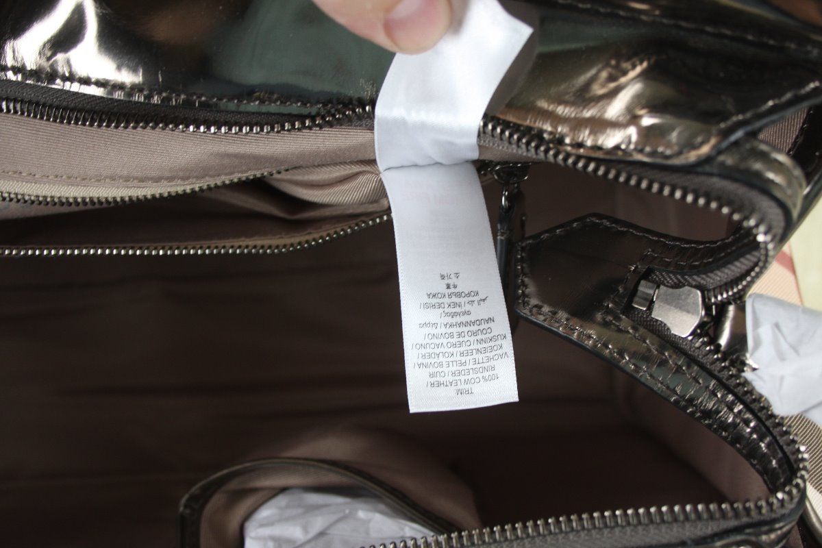 New Burberry Ashmore Nova Check Shopper Bag Tote Nickle