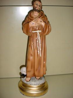 ST FRANCIS ASSISI VINTAGE CATHOLIC STATUE 13 TALL COMPOSITION