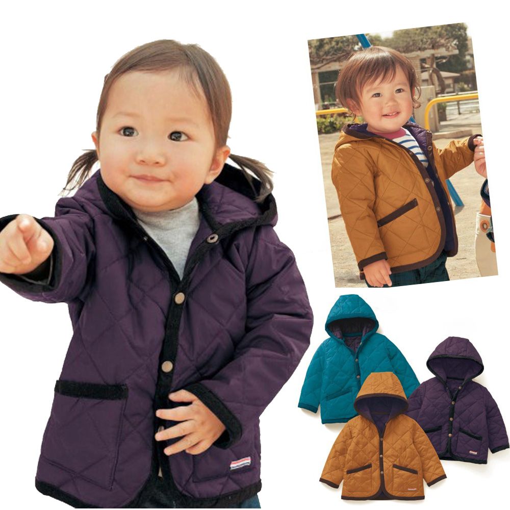 Cute Kids Baby Boys Girls Hooded Coat Toddler Two Color Jacket Hoodies 