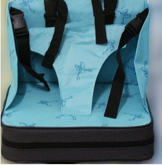 On The Go Baby Portable Booster Seat High Chair 5 Straps Foldable Easy 