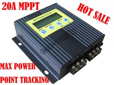 20A 12V/24V MPPT solar charge controller solar regulator 15 30% more 