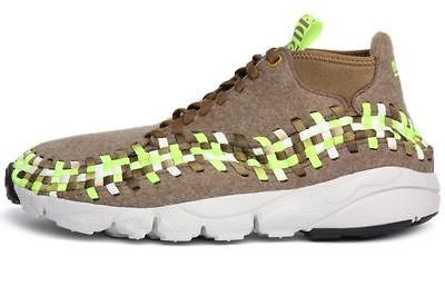 Nike Mens Air Footscape Woven Chukka Raw Umber Volt 443686 203