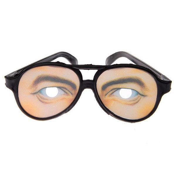 Plastic Funny Practical Joke Glasses with Eye Pattern Halloween Prop 