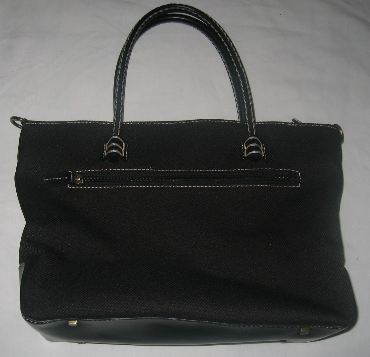 ETIENNE AIGNER BLACK canvas handbag purse looks totally unused