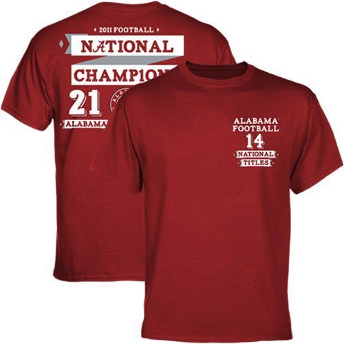 Alabama Crimson Tide 2011 BCS National Champions Score T Shirt Crimson 