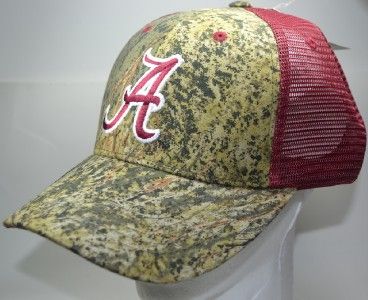 NCAA Alabama Crimson Tide Mossy Oak Camo Snapback Hat Cap New Crimson 