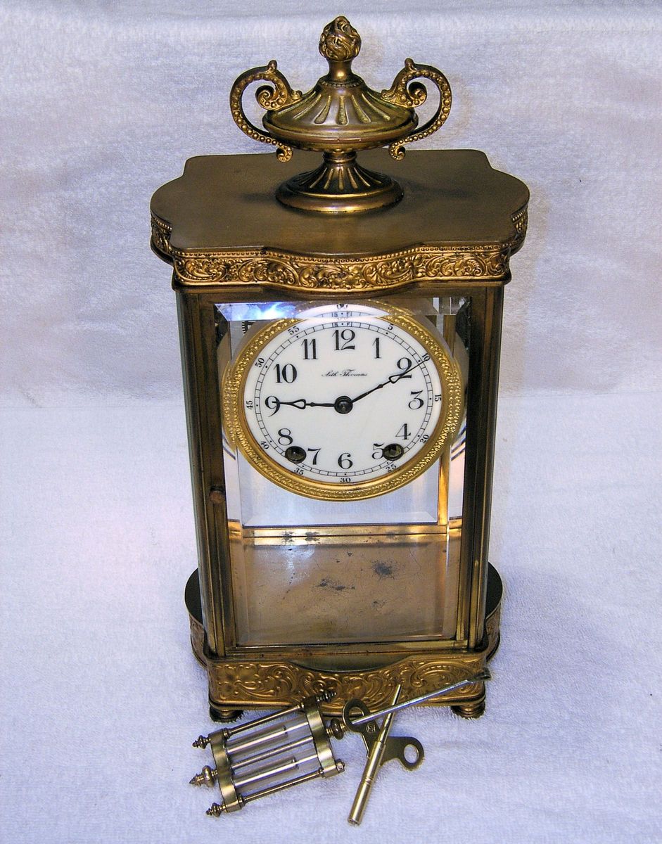 Seth Thomas Antique Mantel Mantle Clock Crystal Regulator Empire No. 7 