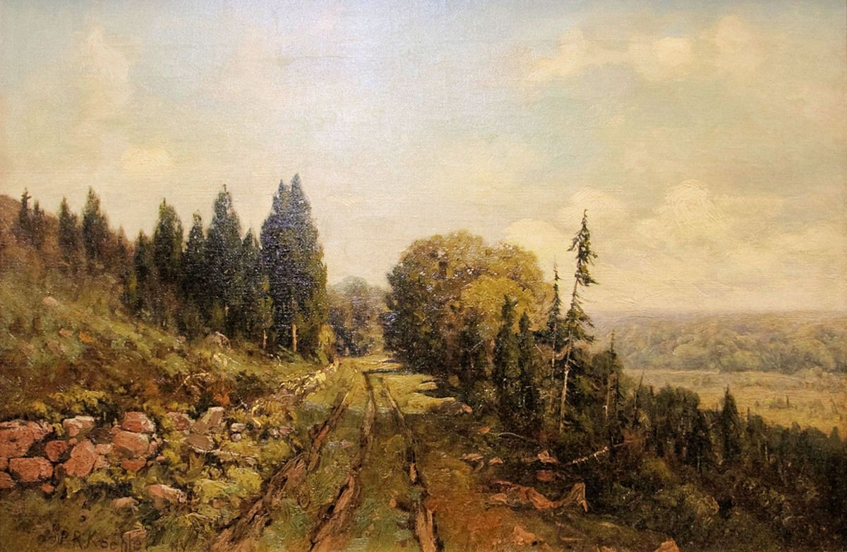 Paul R Koehler Antique American Landscape Oil Painting