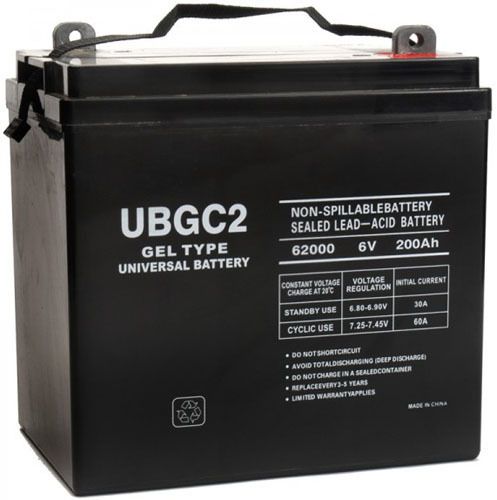 UPG UB GC2 6Volt 200AH Golf Cart SLA Battery