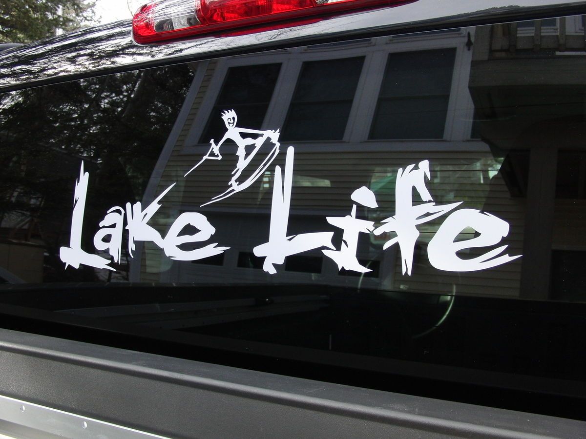 Big Lake Life Decal Sticker Free Mini Lake Life Decal  