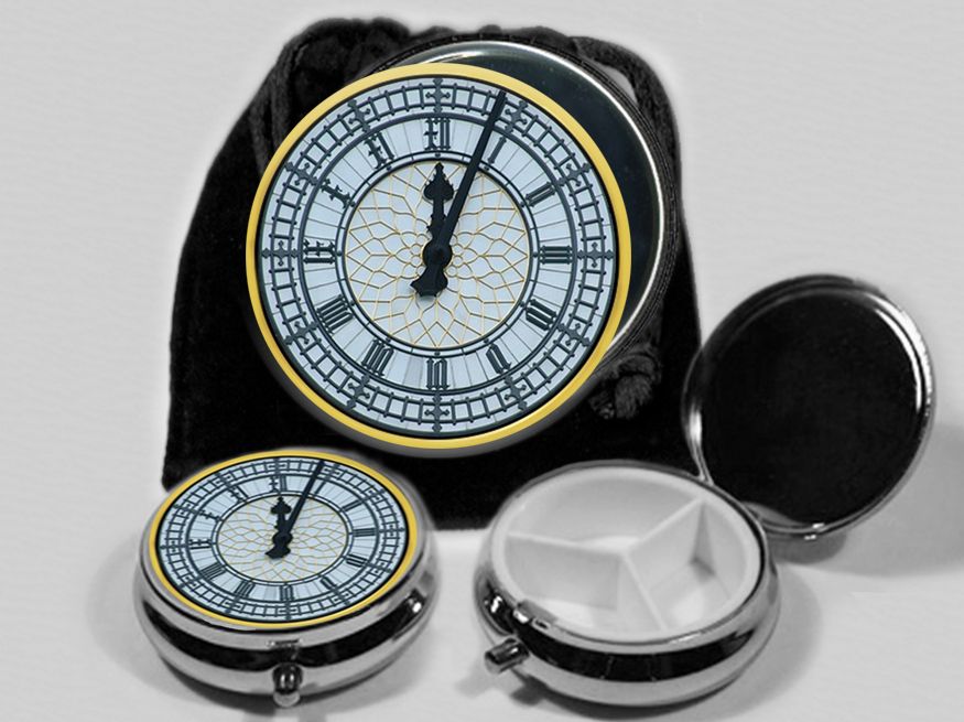 Big Ben Clock Pocket Mirror Pill Box 5243