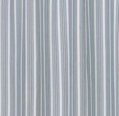 JoJo Blue Brown Stripe Modern Spa Fabric Shower Curtain
