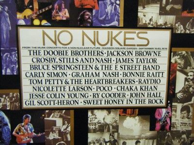 Promo Poster No Nukes Concert September 19 23 1979 Bruce Springsteen 