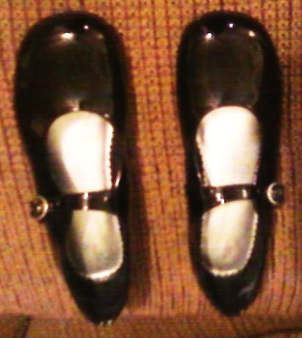 BLACK PATENT LEATHER SHOES STRIDE RITE MARY JANES LITTLE GIRL SIZE 3 