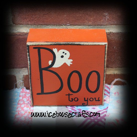 boo to you wood sitter block