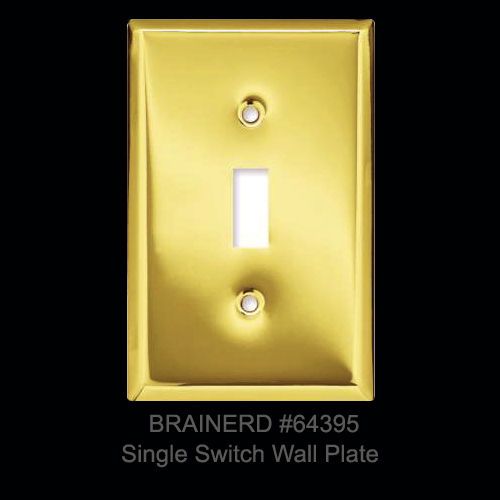 Brainerd Polished Brass Single Light Switch Wall Plate Wallplate Cover 