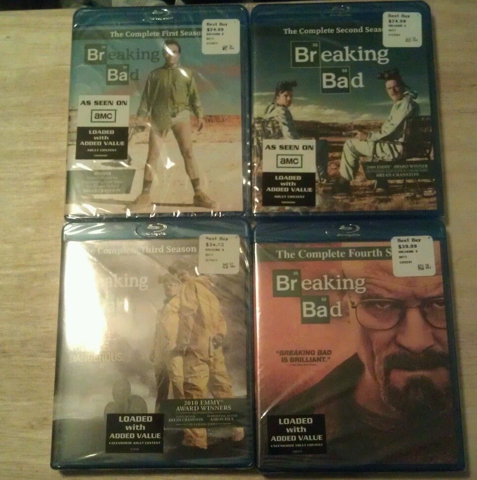 BREAKING BAD THE COMPLETE FIRST SECOND THIRD FOURTH SEASON BLU RAY 1 2 