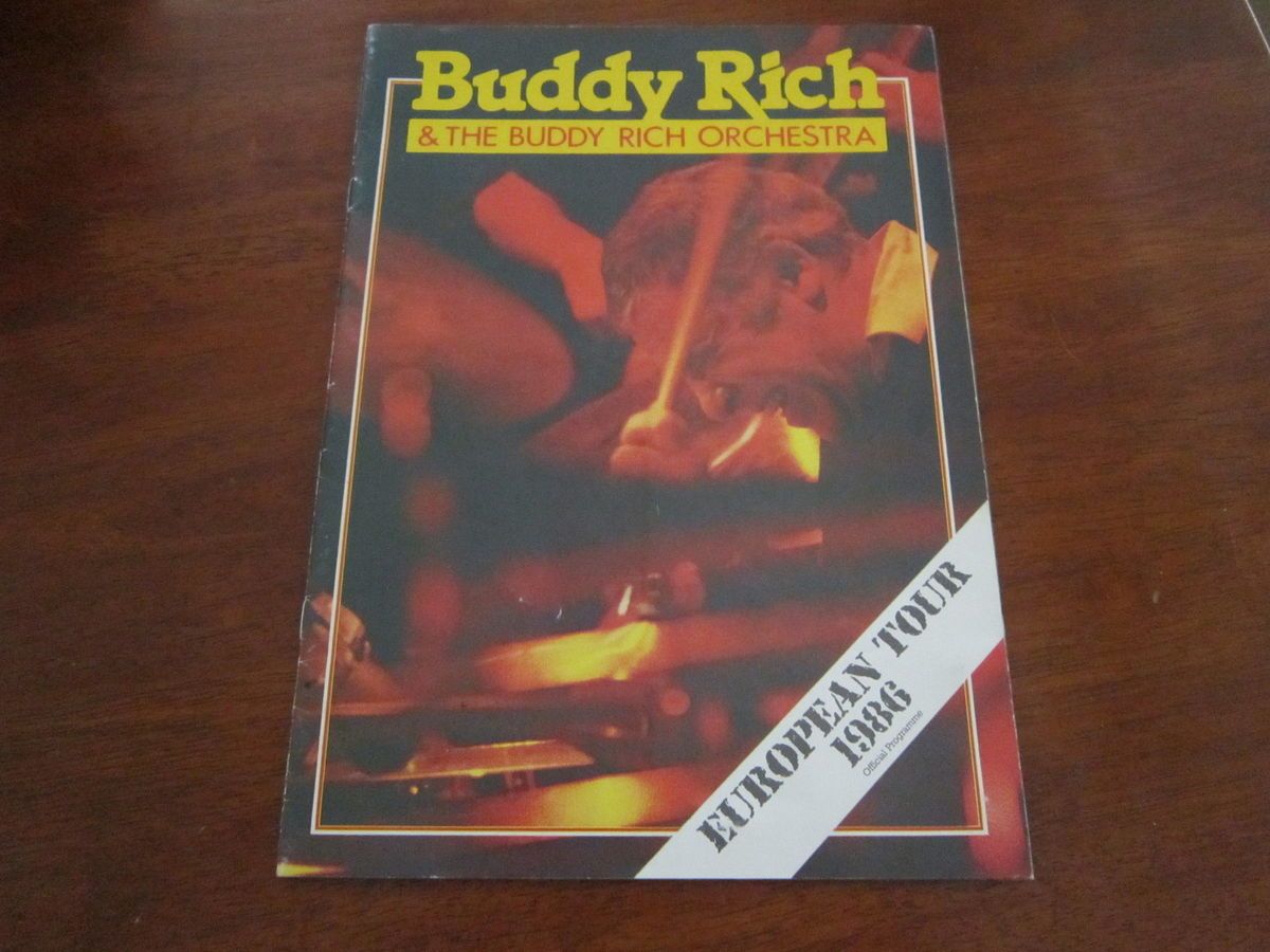 Buddy Rich Autograph  Live at Ronnie Scotts Original UK Tour Program 