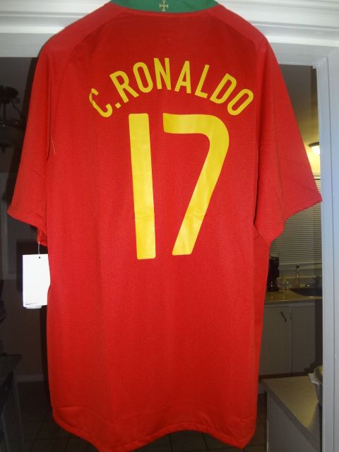 Ronaldo Portugal Red Football Soccer Jersey Large