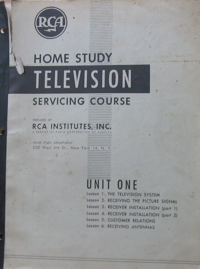  Vintage RCA Home Study Television Repair Course