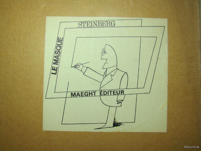   .LTD.ED.300 w/SIGNED LITHOGRAPH Saul Steinberg Le Masque Maeght Butor