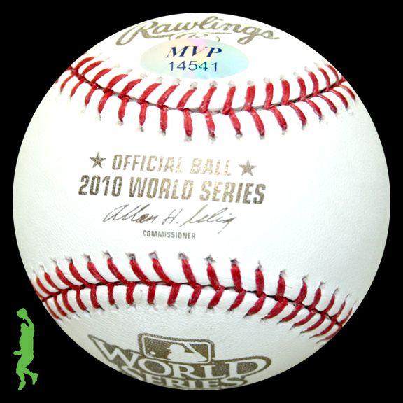 Pat Burrell Signed Auto 2010 World Series WS Baseball Ball Giants COA 