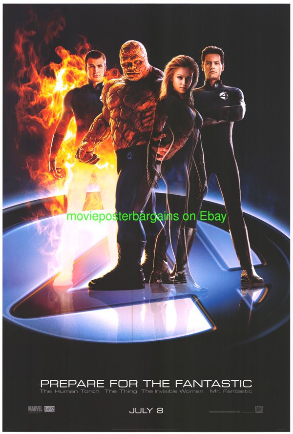 Fantastic Four Movie Poster 2nd Advance 1 Sided 27x40 Original Jessica 