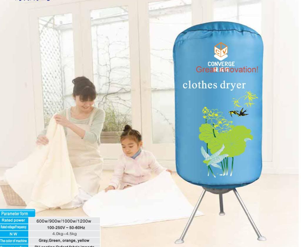  Functional Sterilized Portable Indoor Clothes Dryer Pink Cover