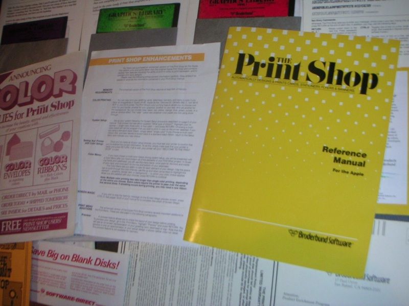 Huge Broderbund Print Shop Lot Apple II 2 II+ IIc IIe 2e 2c Computer